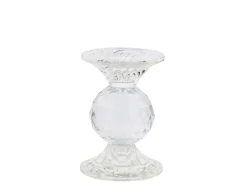 Chic Antique Kerzenständer aus Glas
