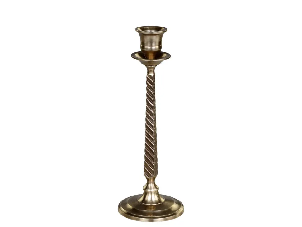 Chic Antique Kerzenständer für Stabkerze antique messing