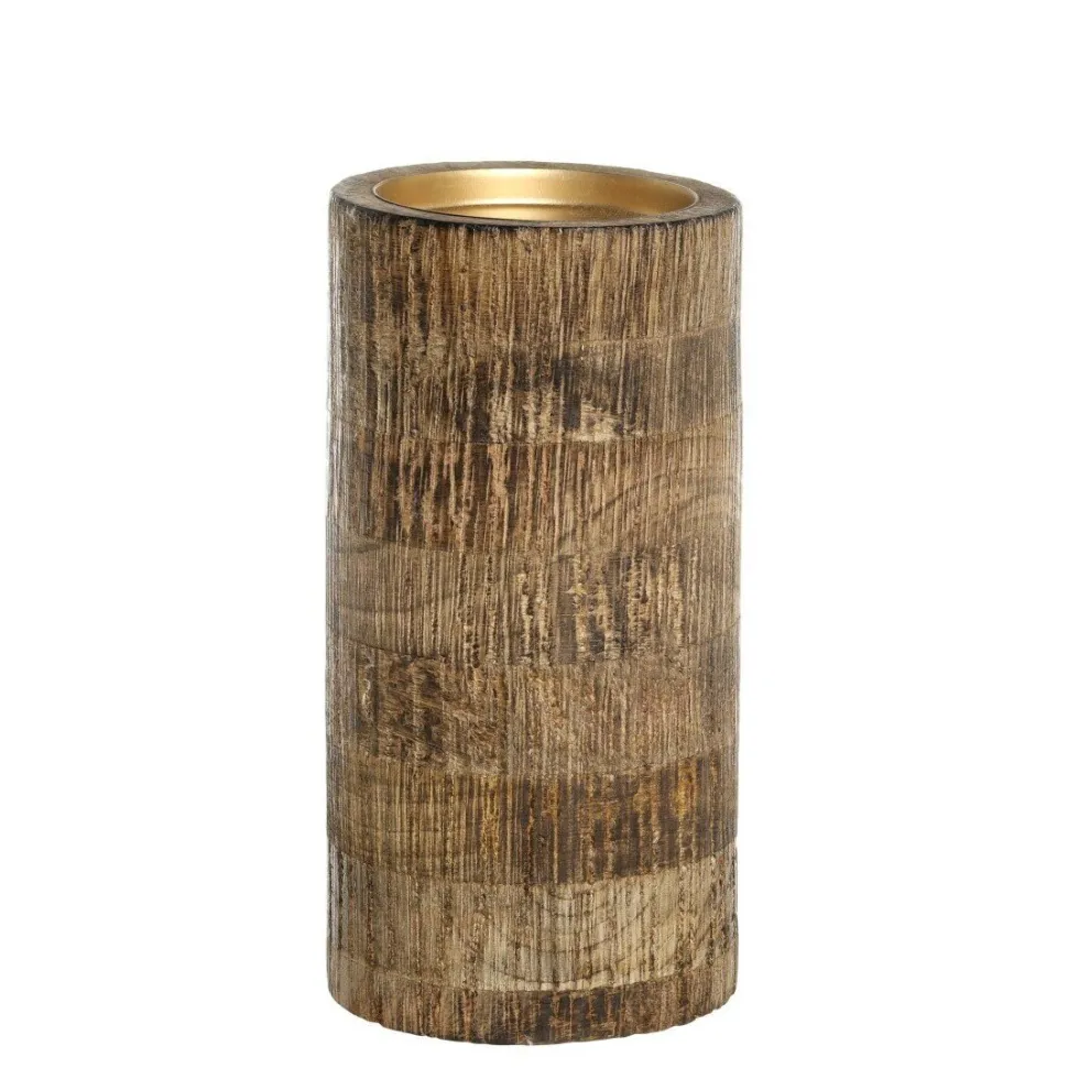 Chic Antique Kerzenständer für Stumpenkerze aus Mangoholz
