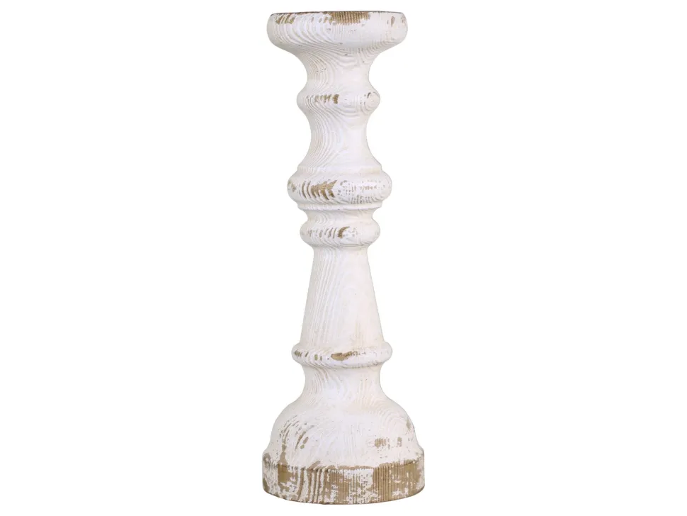 Chic Antique Kerzenständer für Stumpenkerzen aus Holz