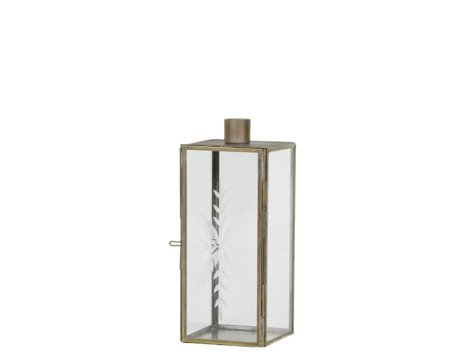 Chic Antique Kerzenständer Glas und Metall mit Schliff