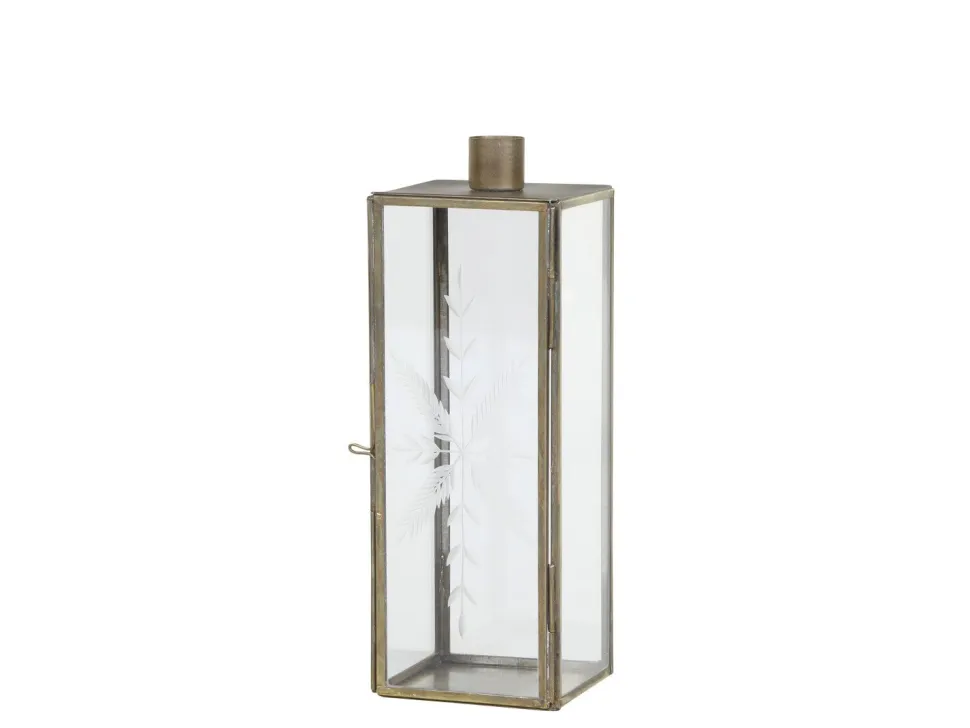 Chic Antique Kerzenständer Glas und Metall mit Schliff