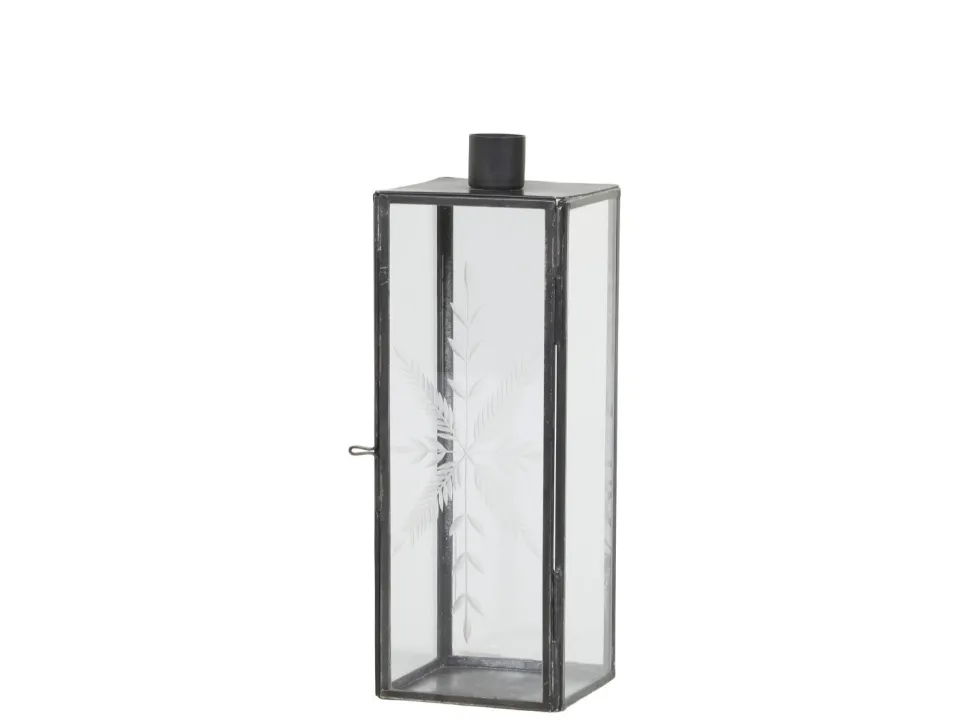 Chic Antique Kerzenständer Glas und Metall mit Schliff