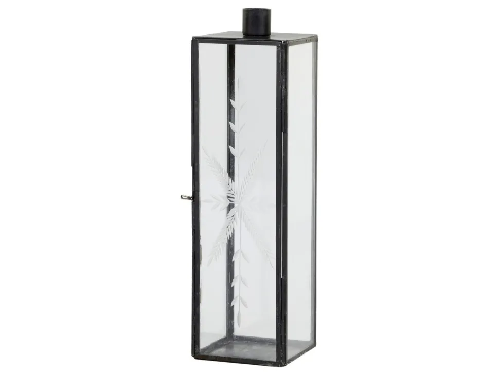 Chic Antique Kerzenständer Glas und Metall mit Schliff
