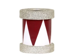 Chic Antique Kerzenständer Trommel mit Glitzer