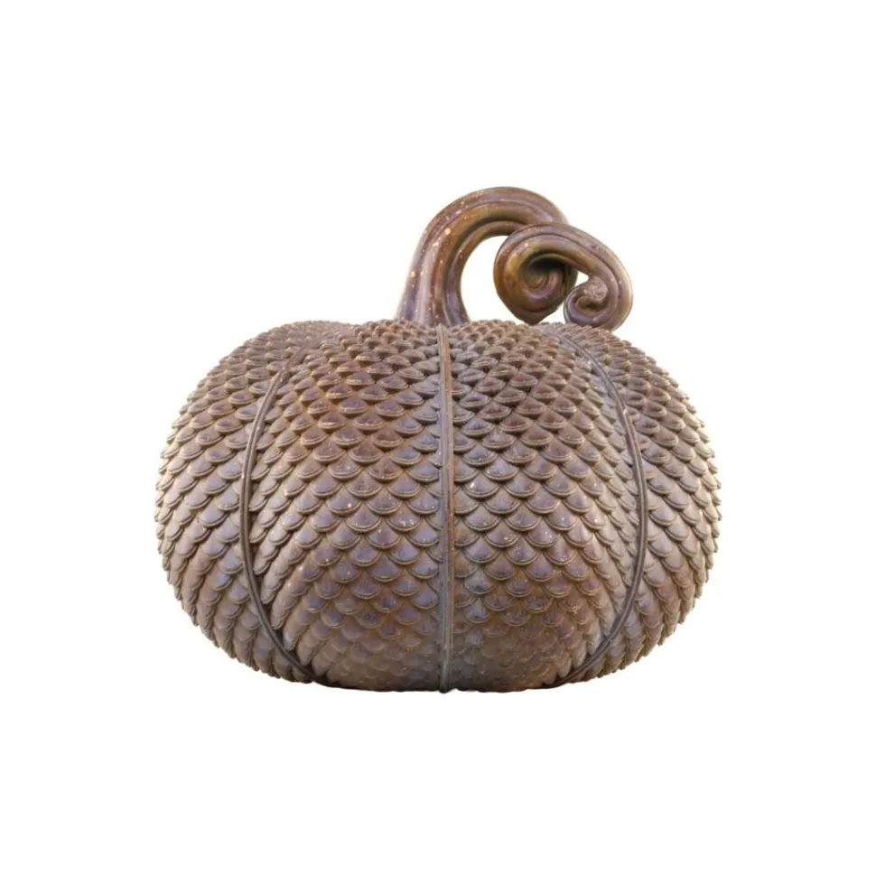 Chic Antique Kürbis mit goldener Verzierung