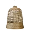 Chic Antique Lampe geflochtenes Bambus