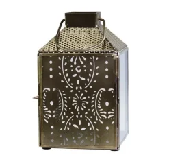 Chic Antique Laterne mit Muster gold