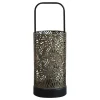 Chic Antique Laterne mit Muster, Glühbirne & Timer