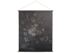 Chic Antique Leinwandbild mit Blumendruck zum Aufhängen