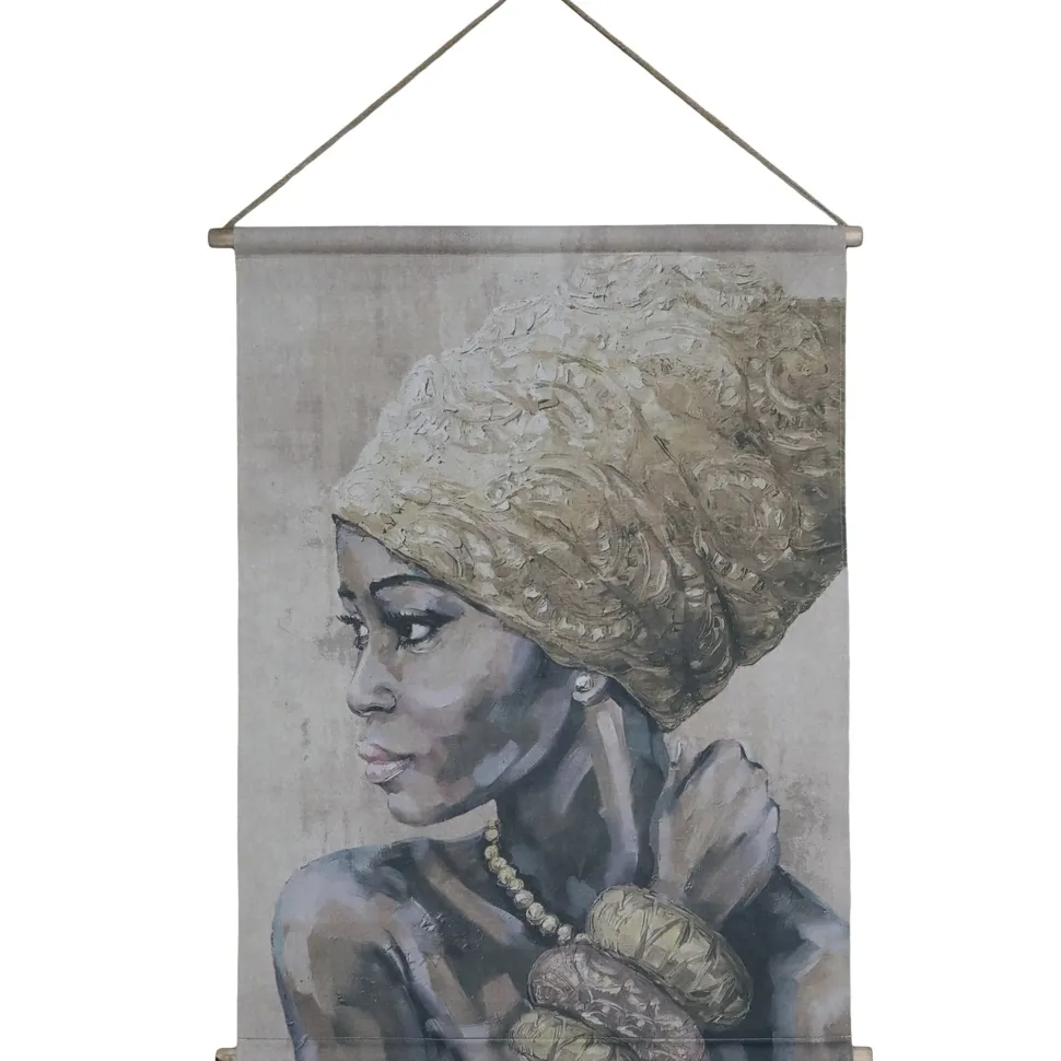 Chic Antique Leinwandbild zum Aufhängen mit Frau