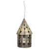 Chic Antique Lichthaus aus Metall, rund