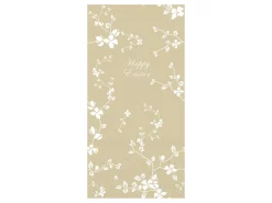 Chic Antique Längliche Serviette mit Blumen Happy Easter