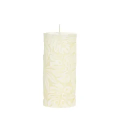 Chic Antique Macon Stumpenkerze mit Blattmuster