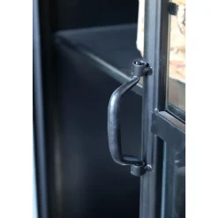 Chic Antique Metall Vitrinenschrank mit 2 Türen und Regalen