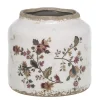 Chic Antique Nancy Blumentopf Typ 2 mit Blumenmotiv