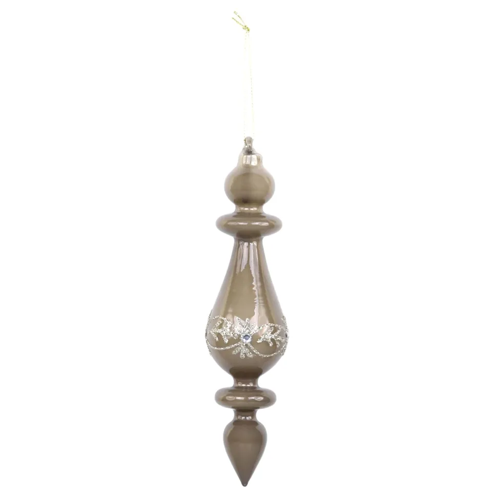 Chic Antique Ornament aus Glas mit Glitzer