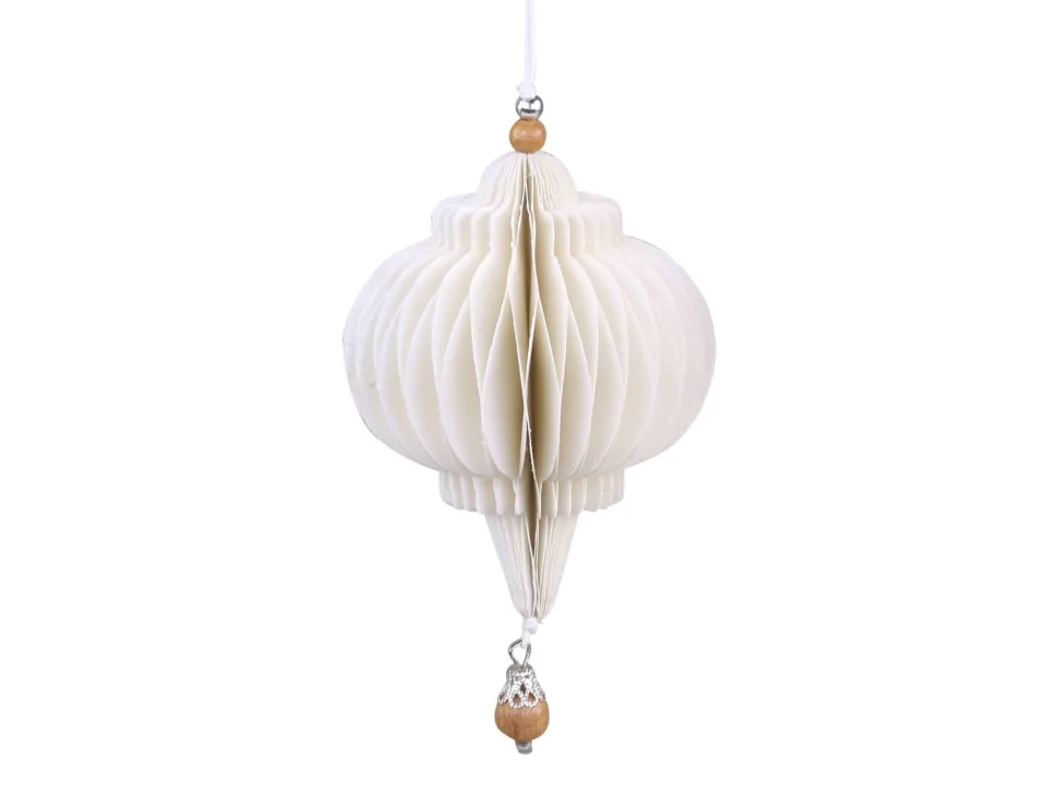 Chic Antique Ornament aus Papier mit Holzperle