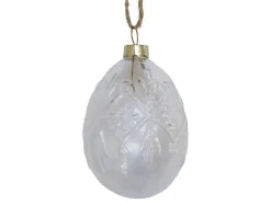 Chic Antique Osterei mit Muster aus Glas