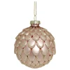 Chic Antique Rosa Weihnachtskugel aus Glas