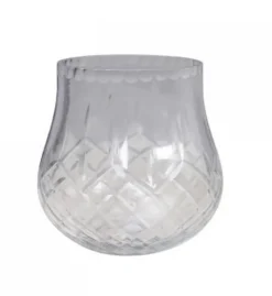Chic Antique Rundlicher Teelichthalter mit Schliff