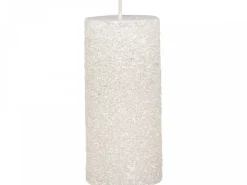 Chic Antique Rustikale Stumpenkerze mit Glitzer