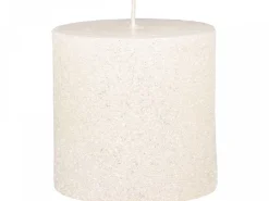 Chic Antique Rustikale Stumpenkerze mit Glitzer