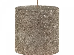Chic Antique Rustikale Stumpenkerze mit Glitzer
