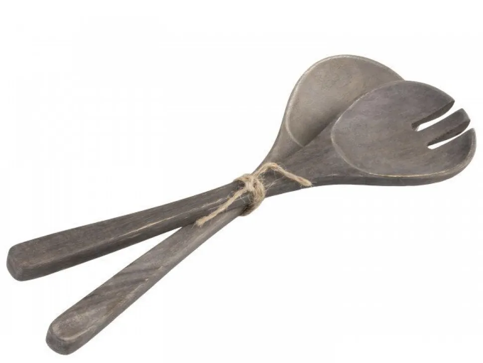 Chic Antique Salatbesteck Laon 2er Set aus Mangoholz