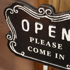 Chic Antique Schild Open