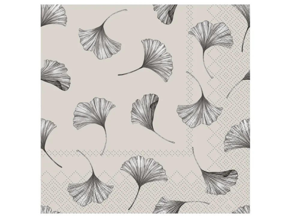 Chic Antique Serviette Gingko Blätter