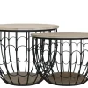 Chic Antique Sofatisch mit Holzdeckel 2er Set