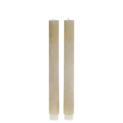 Chic Antique Stabkerze mit Rillen und Glitzer 2er-Set