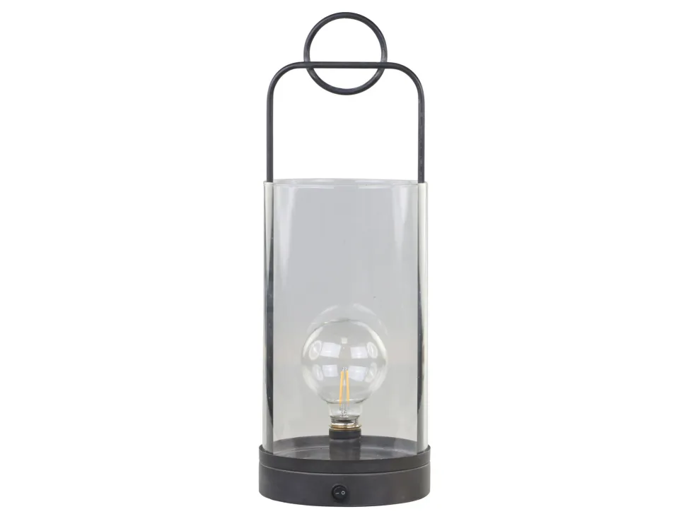 Chic Antique Stalllaterne mit Timer und Glühbirne