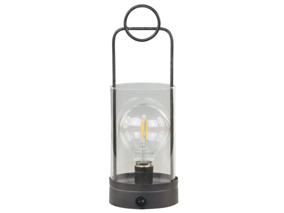 Chic Antique Stalllaterne mit Timer und Glühbirne