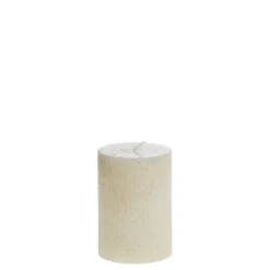 Chic Antique Stumpenkerze mit Rillen und Glitzer