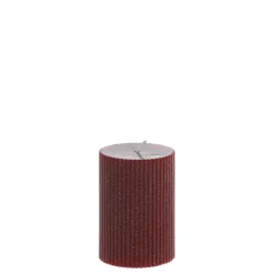 Chic Antique Stumpenkerze mit Rillen und Glitzer