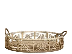 Chic Antique Tablett aus Bambus und Rattan