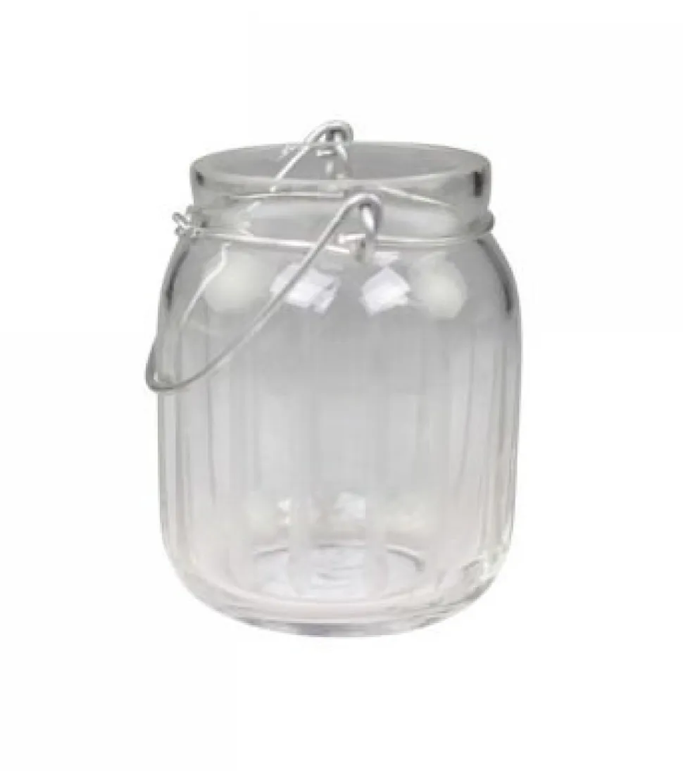 Chic Antique Teelichthalter mit Rillen und Henkel