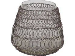 Chic Antique Teelichthalter Hurricane mit fil de fer Netz