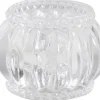 Chic Antique Teelichthalter mit Nuten und Perlenkante