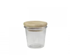 Chic Antique Vallet Aufbewahrungsglas mit Holzdeckel