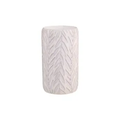 Chic Antique Vase aus Zement mit Blattmuster