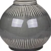 Chic Antique Vase mit gestreiftem Muster