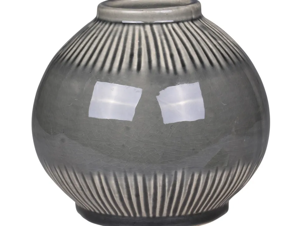 Chic Antique Vase mit gestreiftem Muster