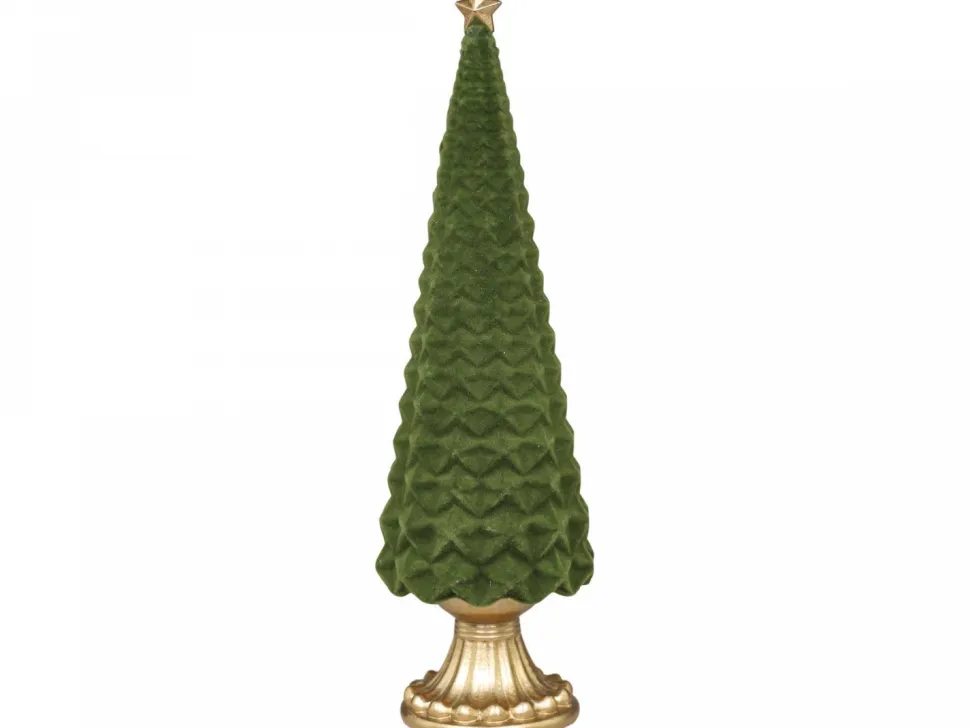 Chic Antique Velours Weihnachtsbaum auf Fuß
