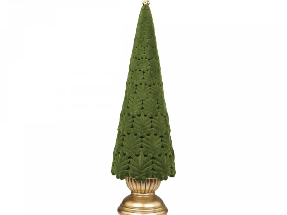 Chic Antique Velours Weihnachtsbaum auf Fuß