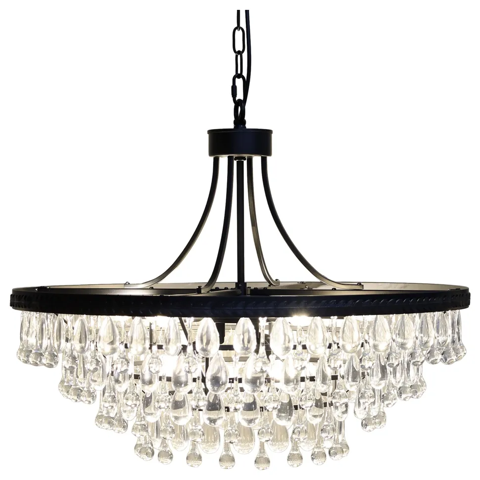 Chic Antique Versailles Kronleuchter mit tropfenformigen Glasprismen