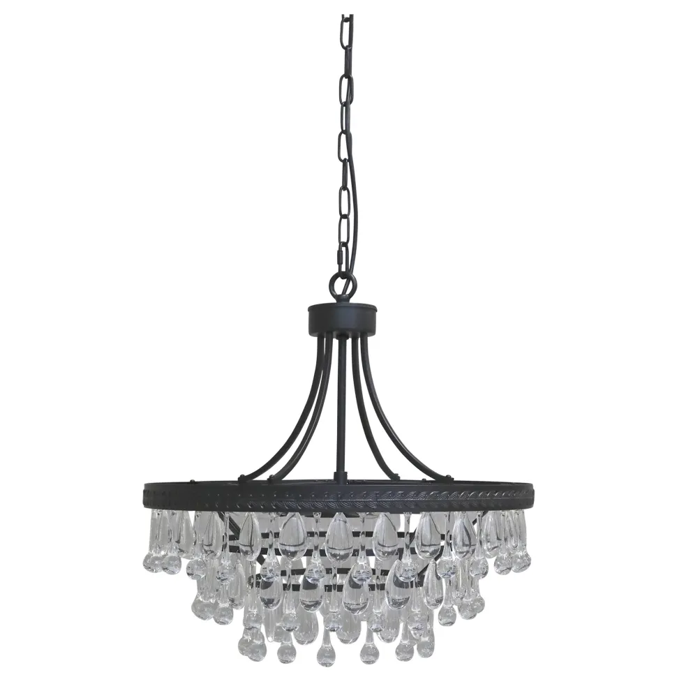 Chic Antique Versailles Kronleuchter mit tropfenformigen Glasprismen