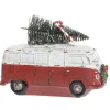 Chic Antique Vintage Bus mit Weihnachtsbaum und LED